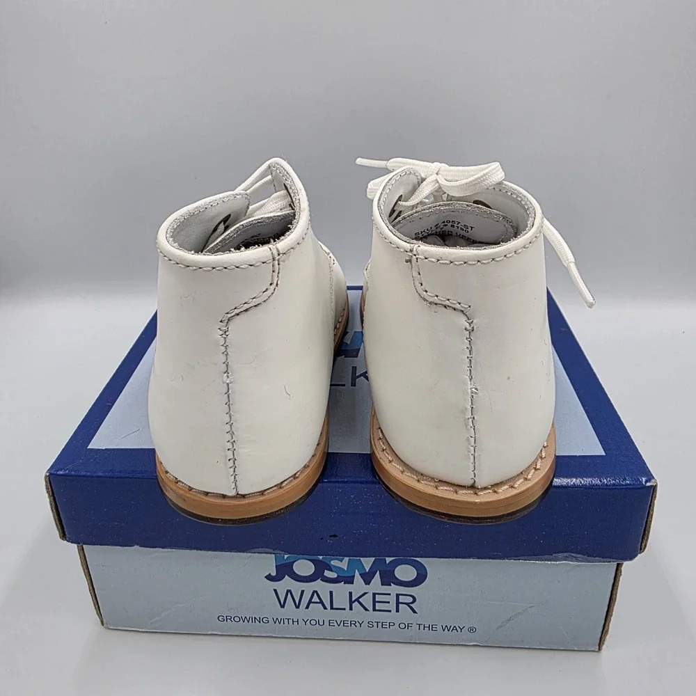 Josmo Infant Kids Boy-Girl First Walking Shoes Leather Boots‎ 8190 White 7